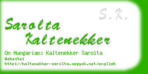 sarolta kaltenekker business card